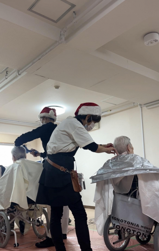 クリスマスの訪問美容サービス